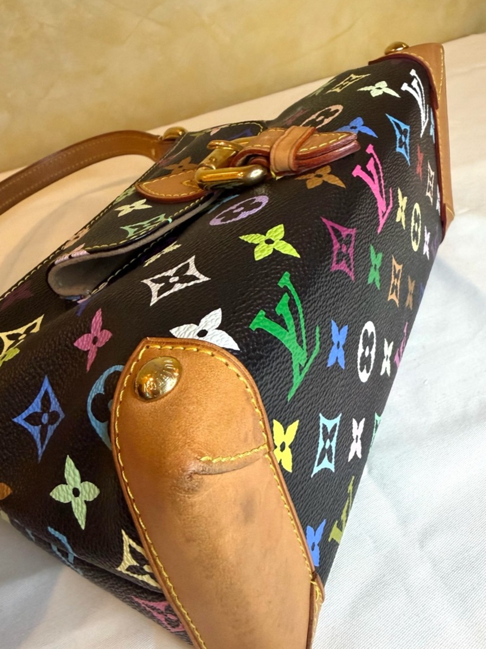 Louis Vuitton Multicolor Monogram Eliza Black Canvas Shoulder Bag - Picture 9 of 17